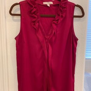 Banana Republic Red Holiday Top Size 6P Silk